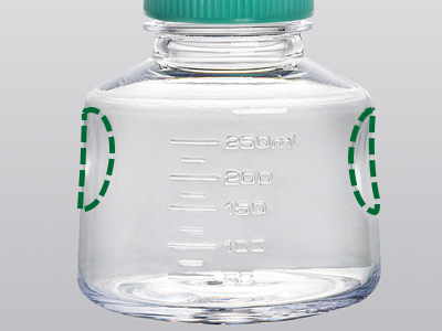 接收瓶兩側(cè)易握式設(shè)計，符合人體工程學(xué)，便于握取